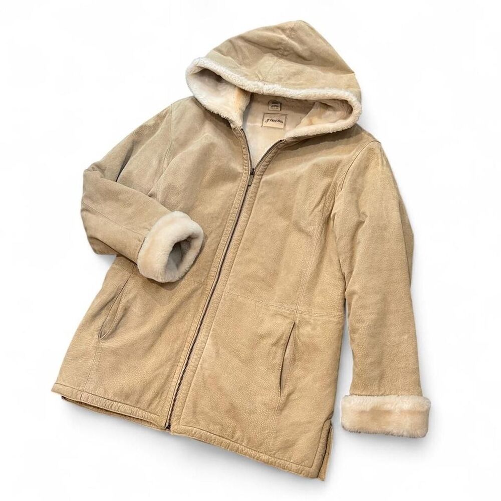 St-John-S-Bay Women's Tan And Cream Jacket